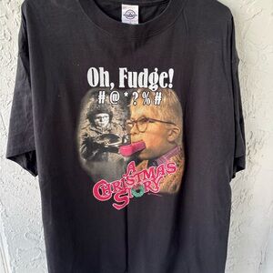 A Christmas Story - Delta Black Short Sleeve Tee with Fun Graphic Design